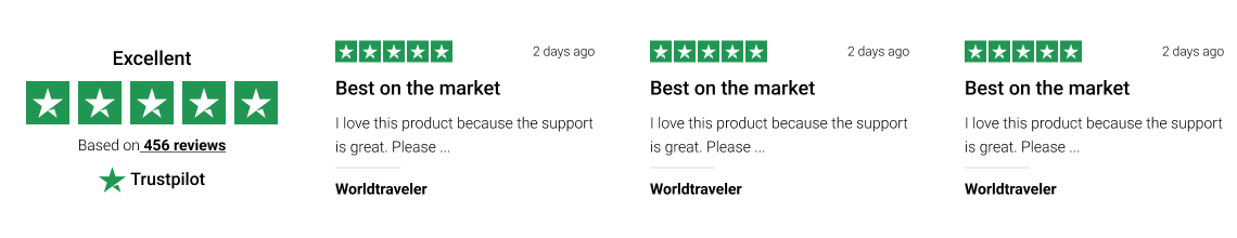 Trustpilot Carousel